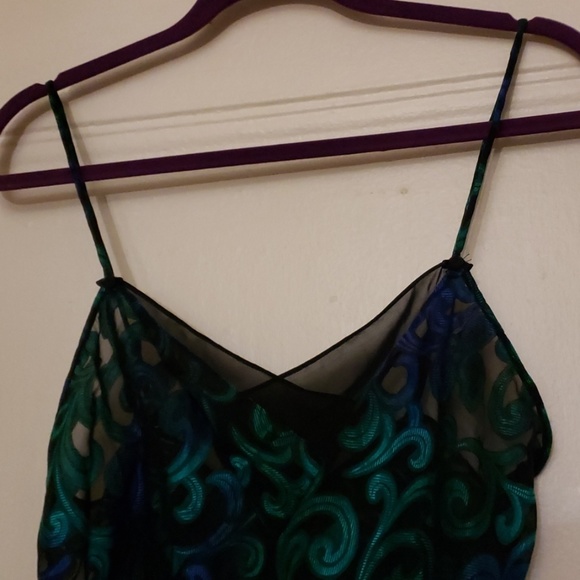 Oscar De La Renta Green Floral Cami Size 34 - Picture 5 of 8